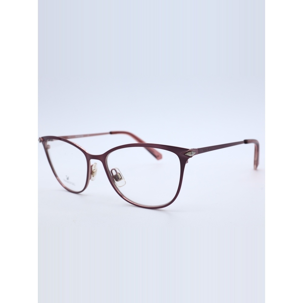 Swarovski SK5246 072 Brushed Pink Rose Cat Eye Metal Eyeglasses Frame 52-16-135